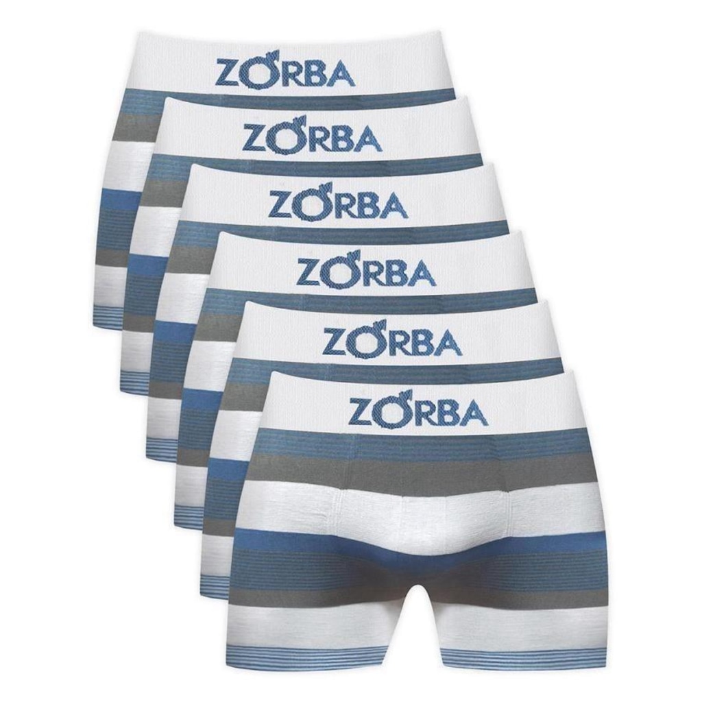 Imagem 4 do produto Kit Cuecas Boxer Zorba Listrada 847 - 6 Unidades - Masculina
