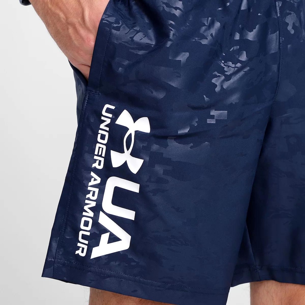 Imagem 3 do produto Short Under Armour Woven Emboss Masculino - Marinho e Branco