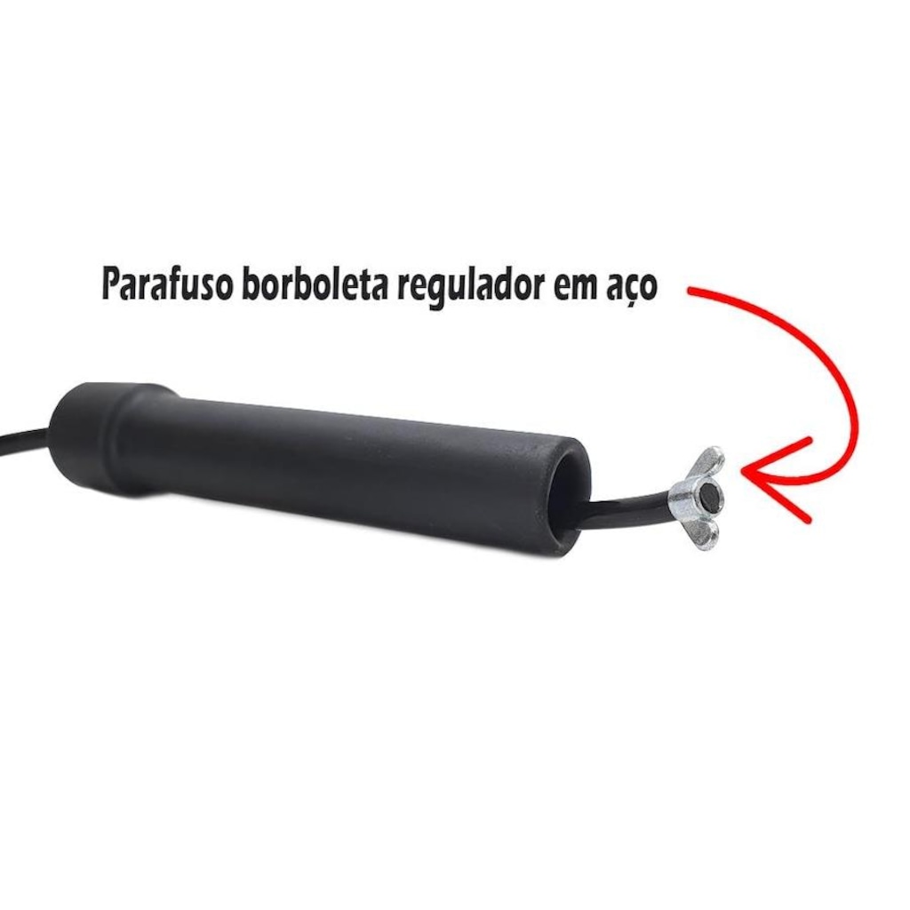 Imagem 2 do produto Corda Speed Cross Spank Ajustável Com Rolamento - 3 Metros