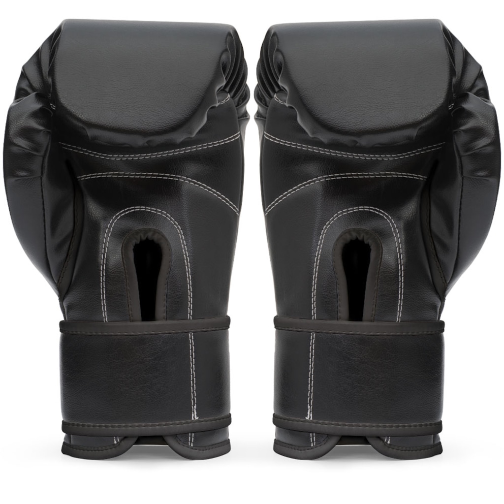 Imagem 2 do produto Luva de Muay Thai 12 Oz Expressive Black Gorilla Boxe Kickboxing Fight MMA Combate Profissional