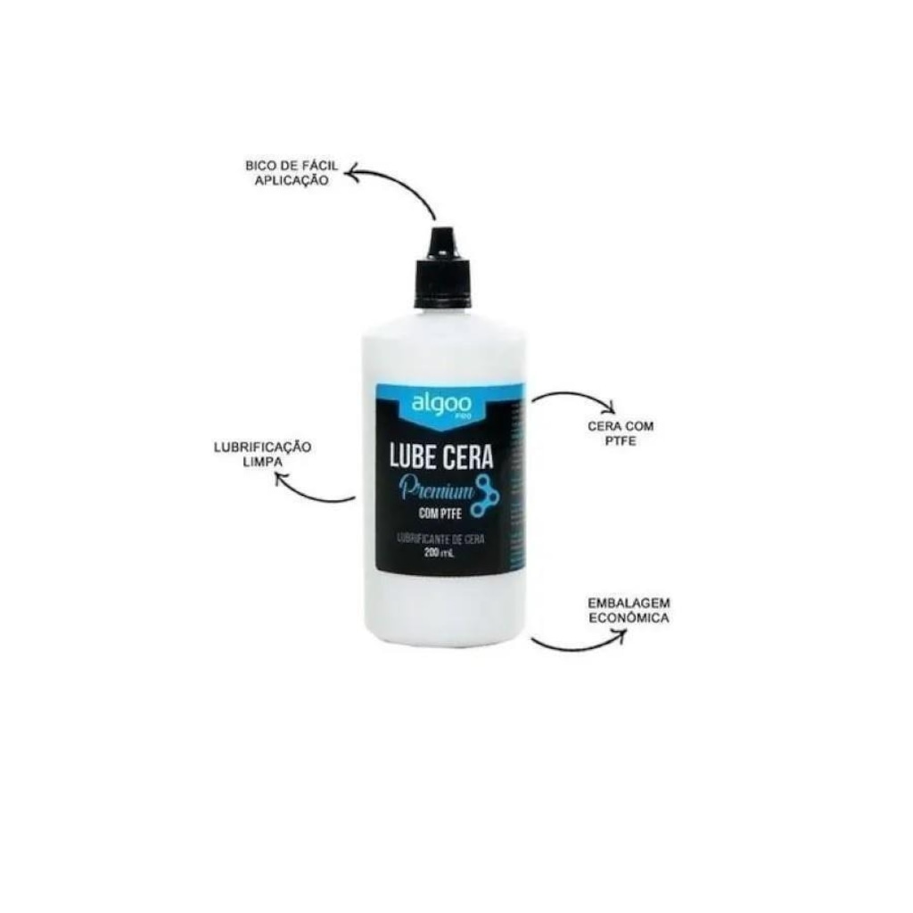 Imagem 5 do produto Kit de Lubrificante de Corrente Algoo Bike Cera Premium com 2 unidades - 200ml