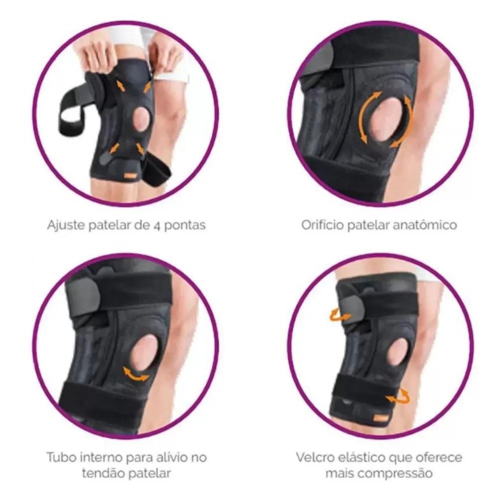Imagem 3 do produto Joelheira Relieve Articulada Hidrolight Ajustável - Adulto