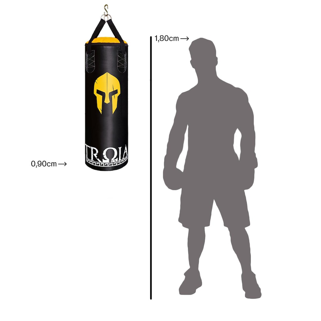 Imagem 2 do produto Kit de Luta Troia: Saco de Pancada Troia - 90cm + Luvas de Treino