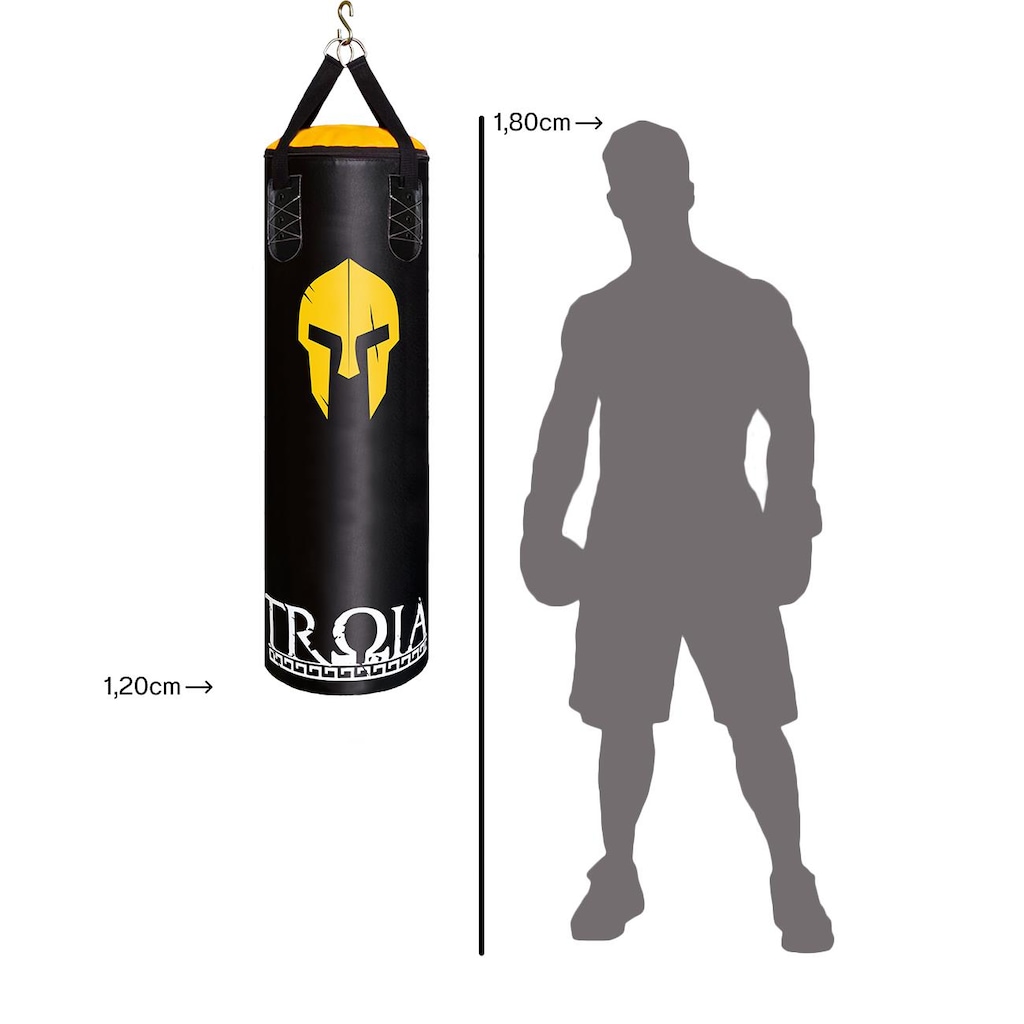 Imagem 4 do produto Kit de Luta Troia: Saco de Pancada Profissional + Luvas + Suporte - 120cm