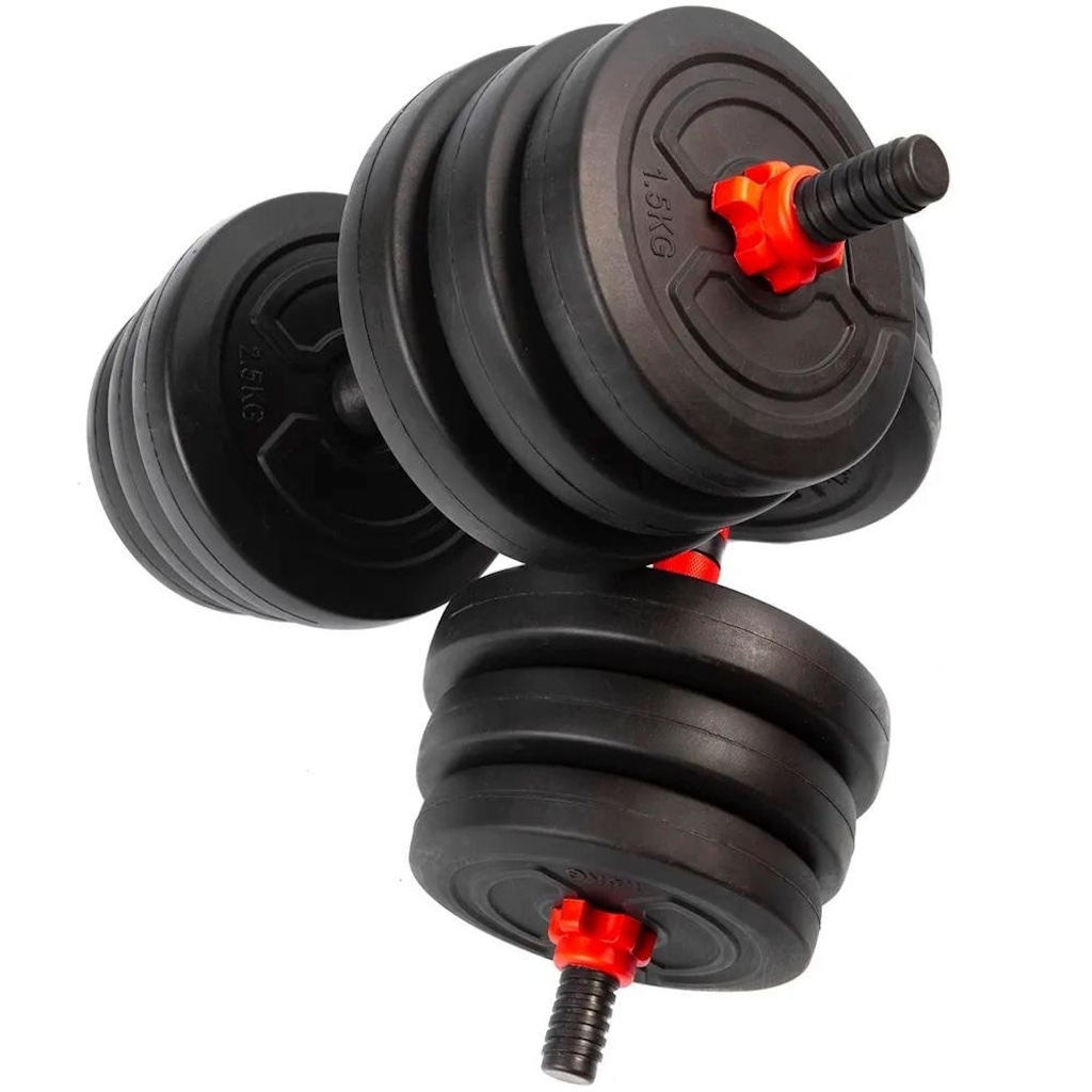 Imagem 3 do produto Kit Musculação Completo Yangfit com Barra Anilha + Halter Kettlebell - 30kg