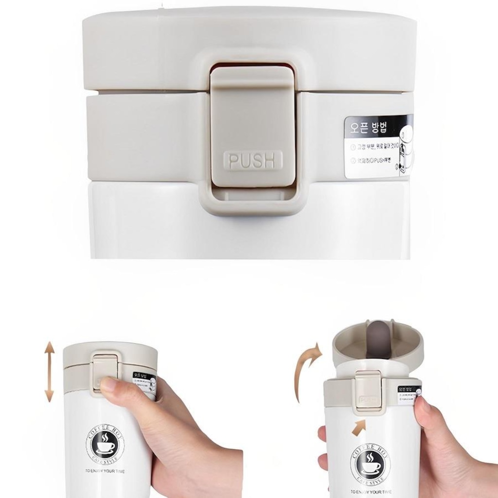 Imagem 2 do produto Copo Térmico com Tampa Gold Sports Thermique Aço Inoxidável 304 - 380ml