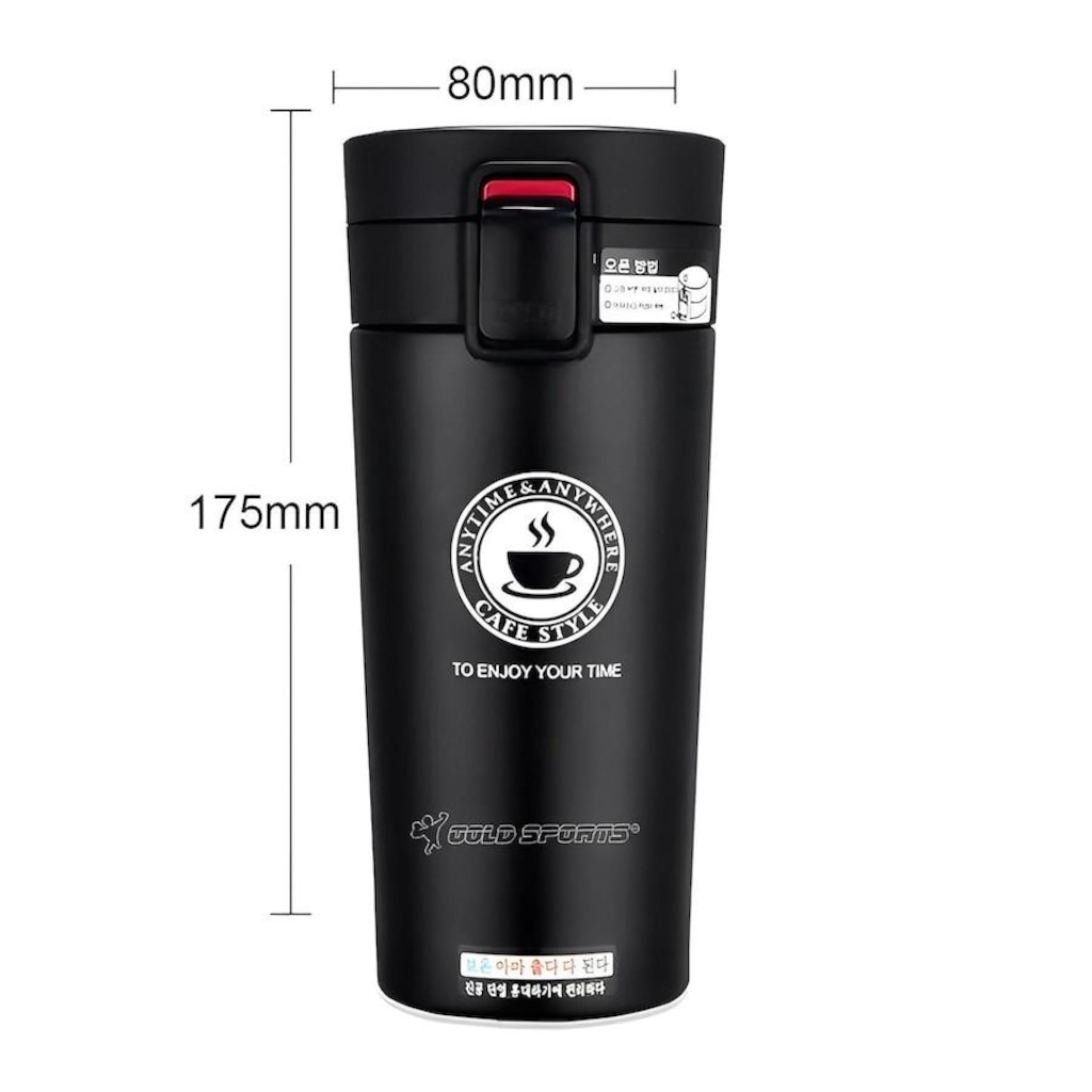 Imagem 2 do produto Copo Térmico com Tampa Gold Sports Thermique Plus Aço Inoxidável 304 - 500ml