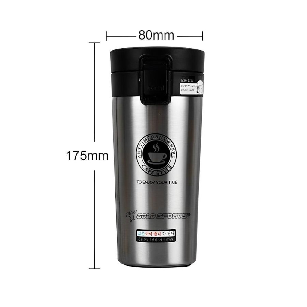 Imagem 2 do produto Copo Térmico com Tampa Gold Sports Thermique Plus Aço Inoxidável 304 - 500ml
