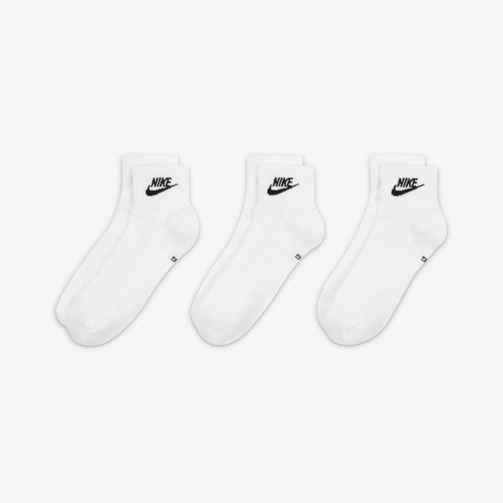 Imagem 3 do produto KIt de Meias Cano Mèdio Nike Everyday Essential - Unissex - 3 Pares