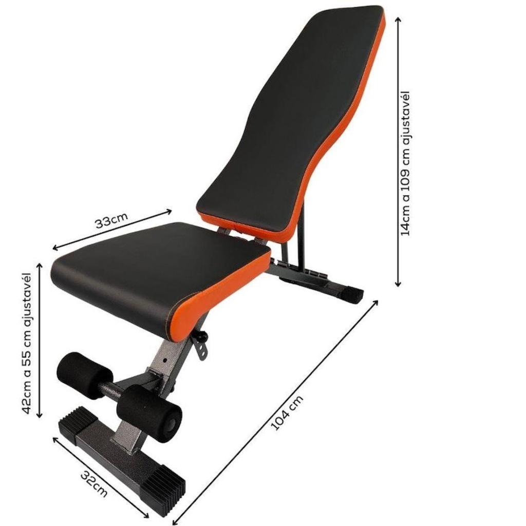 Imagem 2 do produto Banco Supino Regulável Yangfit Reto Inclinado Declinado
