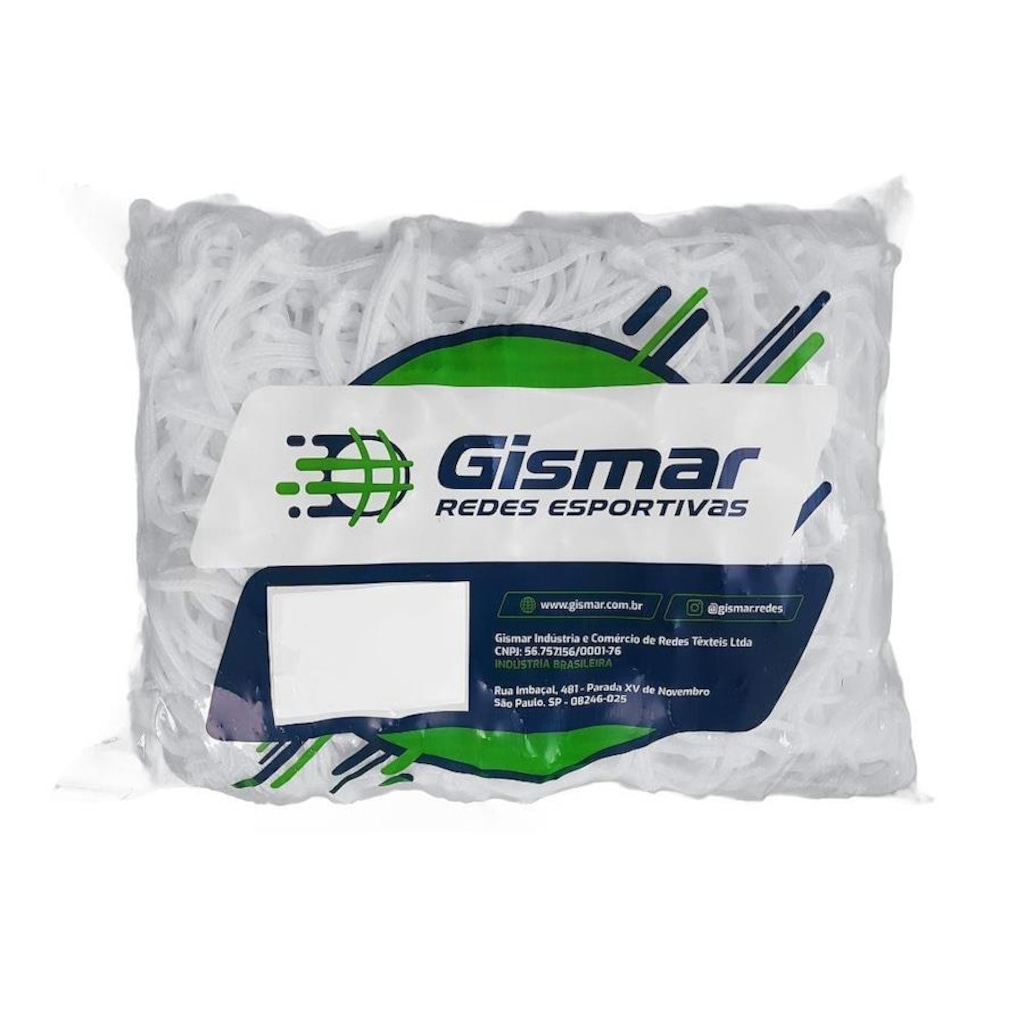 Imagem 2 do produto Rede para Trave de Gol Futebol de Campo Gismar Redes Fio 2 Tipo México Nylon - Par