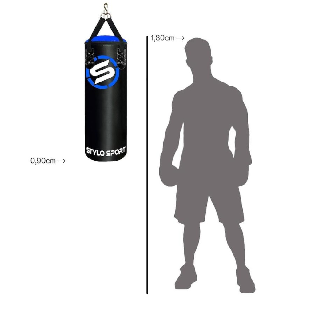 Imagem 3 do produto Saco de Pancada de Boxe Stylo Treino Vazio - 90x100cm