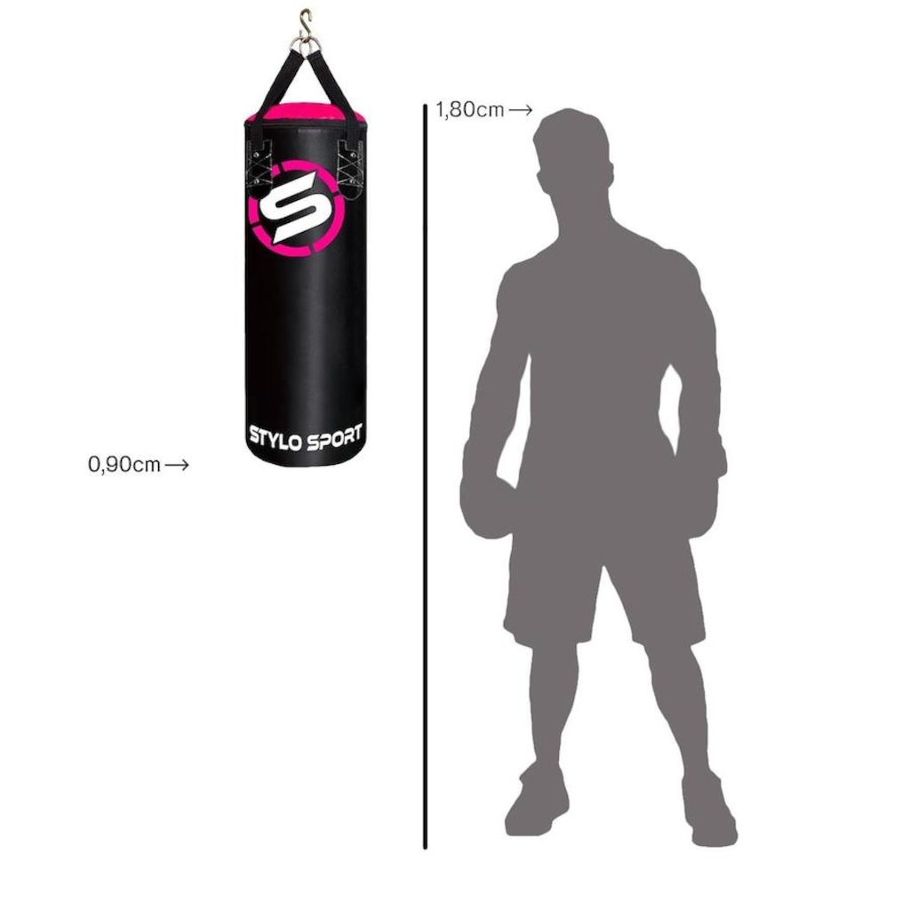 Imagem 3 do produto Saco de Pancada de Boxe Stylo Treino Vazio - 90x100cm