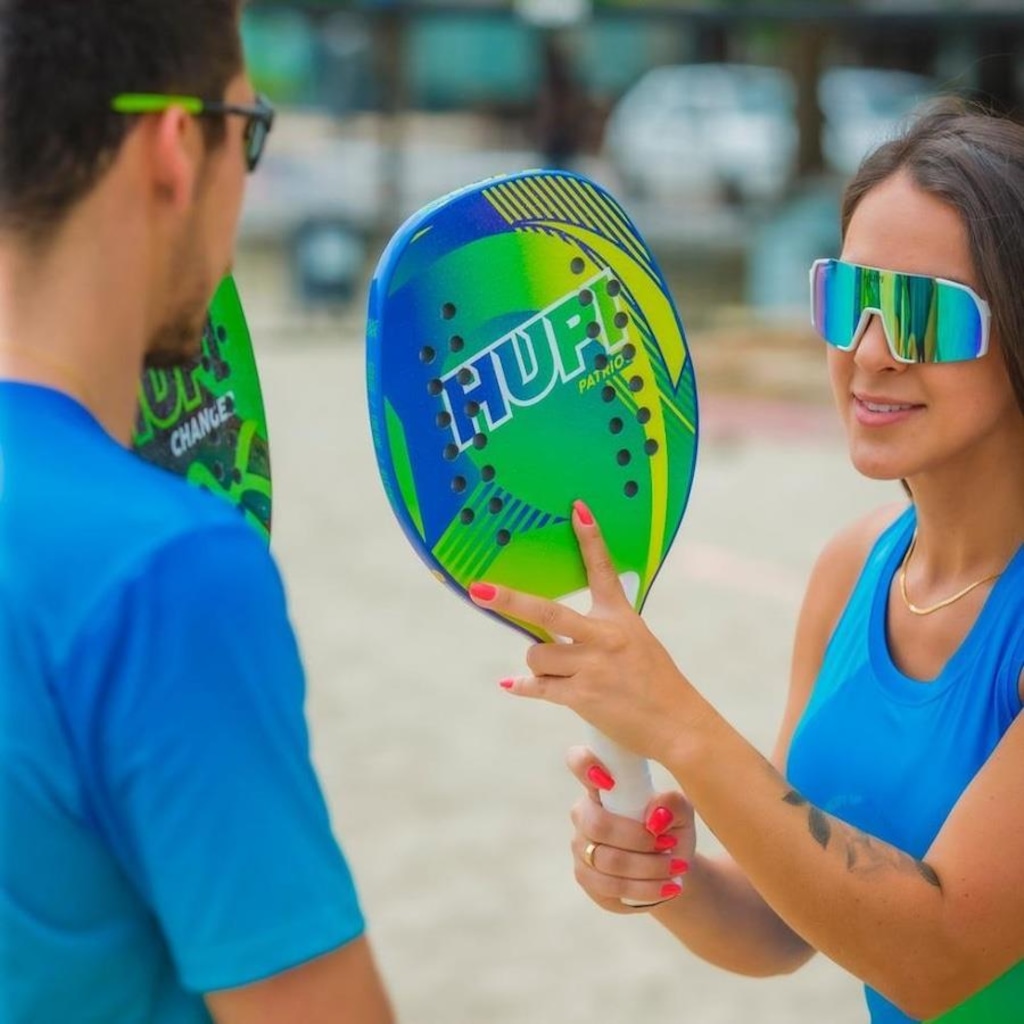Imagem 5 do produto Raquete de Beach Tennis HUPI Carbon/Fiberglass Patriot