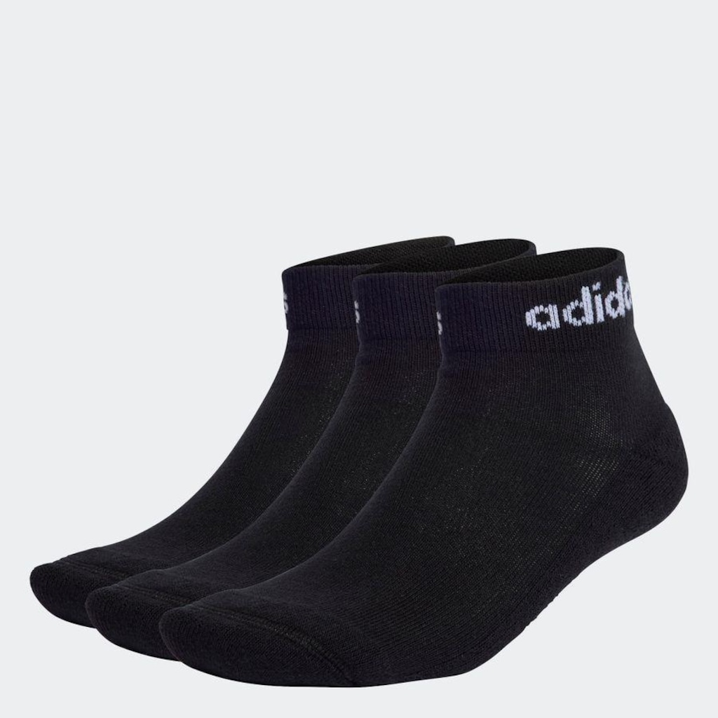 Imagem 2 do produto Kit de Meias Sapatilha adidas Logo Linear Ankle Com 3 Pares - Adulto