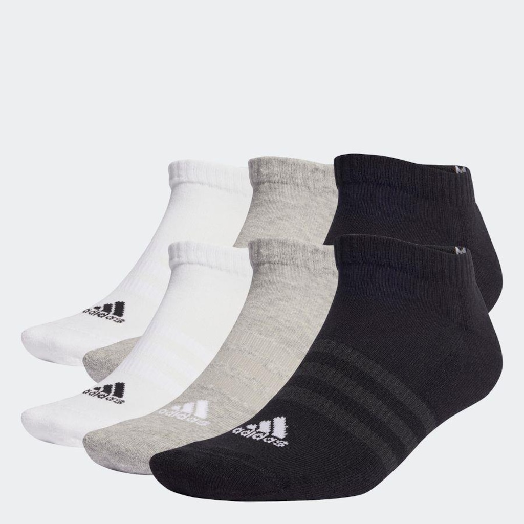 Imagem 2 do produto Kit de Meias adidas Cano Baixo com 6 Pares - Adulto