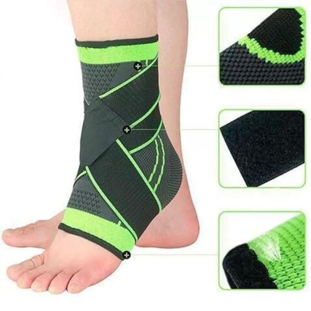 Imagem 3 do produto Tornozeleira Ajustável DK com Suporte Elástico - Adulto