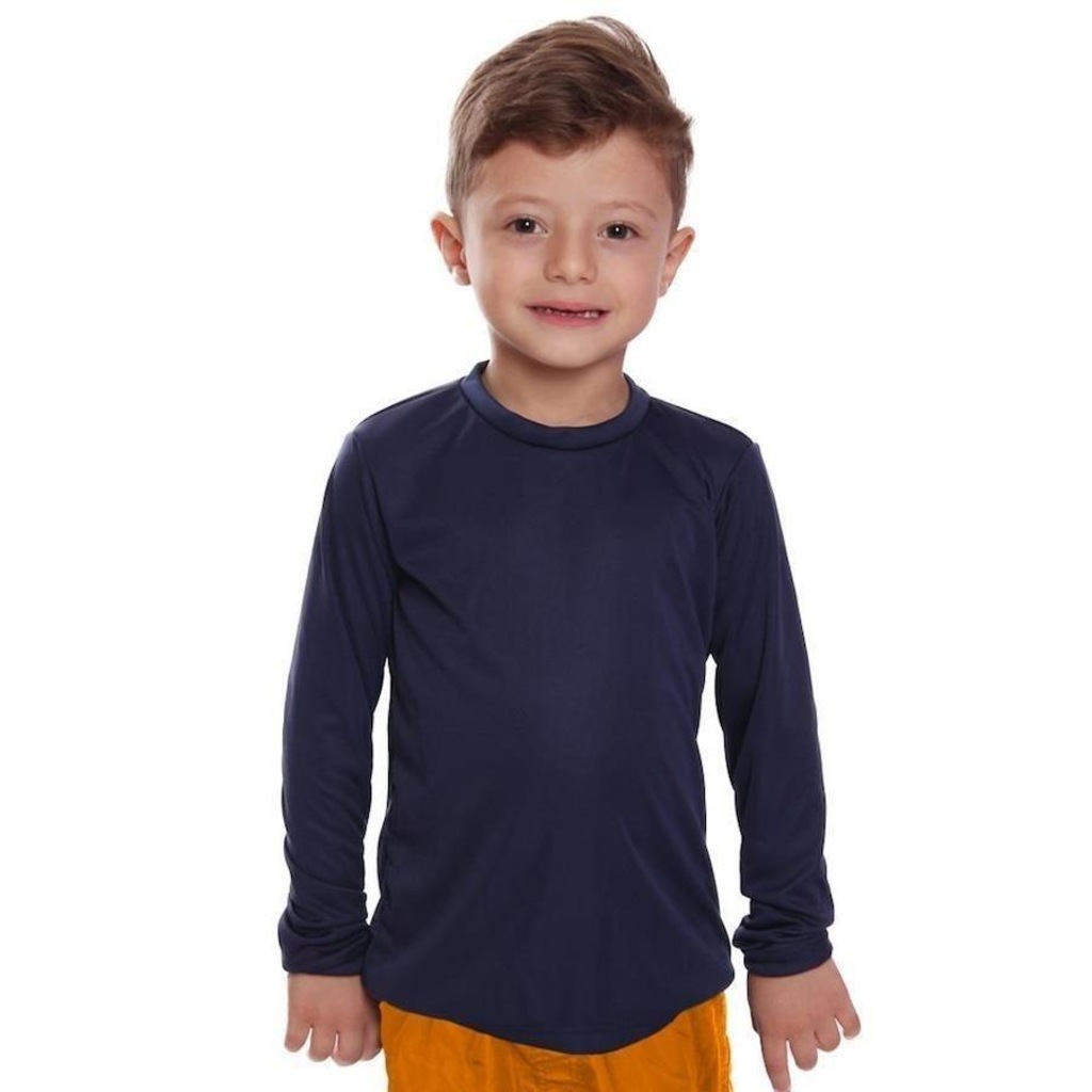 Imagem 4 do produto Kit Camisetas Manga Longa Dellas Fit Térmica - 2 Unidades - Infantil