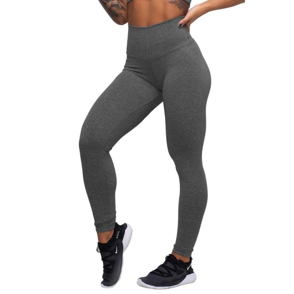 Imagem 4 do produto Kit de Calça Legging Belmento Suplex Academia Básica - Feminina - 3 Unds