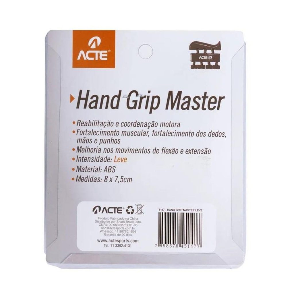 Imagem 5 do produto Hand Grip Acte Sports Master Leve para Fortalecimento de Mãos e Dedos T117