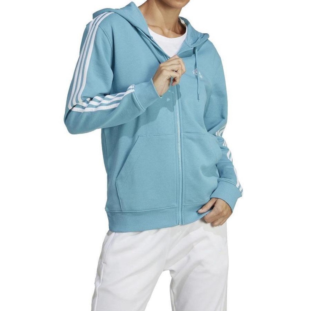 Imagem 2 do produto Jaqueta com Capuz adidas 3S Ft Fz R Hd - Feminina