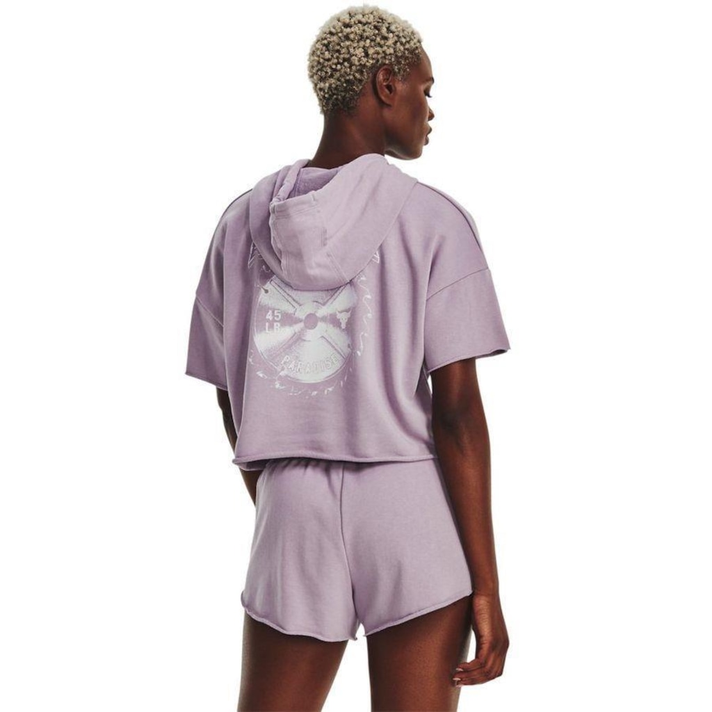 Imagem 3 do produto Blusão de Moletom Under Armour Manga Curta Project Rock Ter - Feminino
