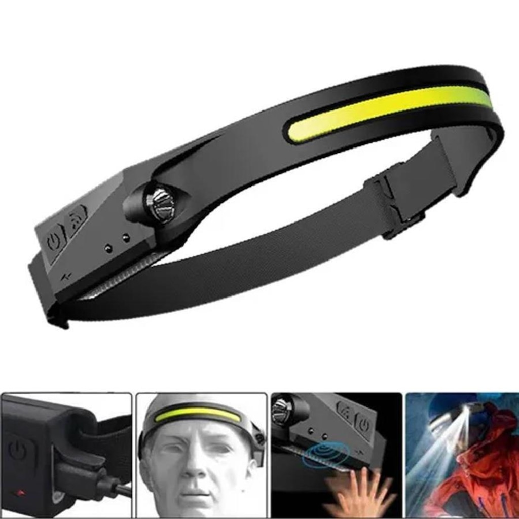 Imagem 3 do produto Lanterna Led de Cabeça DK Profissional Recarregável Camping Sensor de Movimento - Adulto