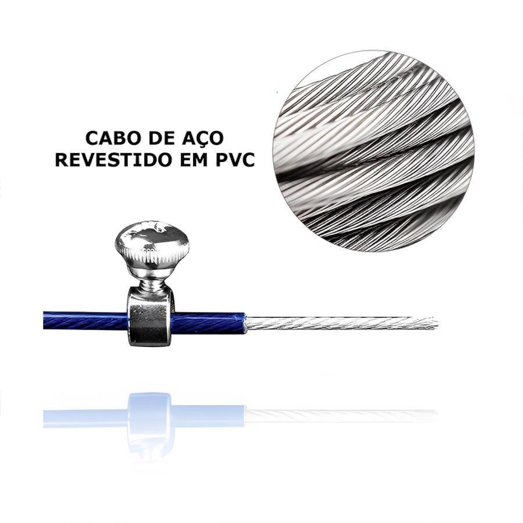 Imagem 3 do produto Corda de Pular Gold Sports CrossTrainer Polaris Pro II com Rolamento - 3 mts