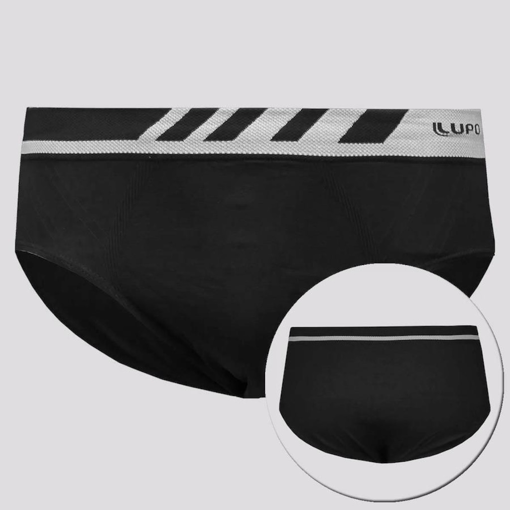 Imagem 2 do produto Cueca Slip Lupo Microfibra - Adulto - 4 unidades