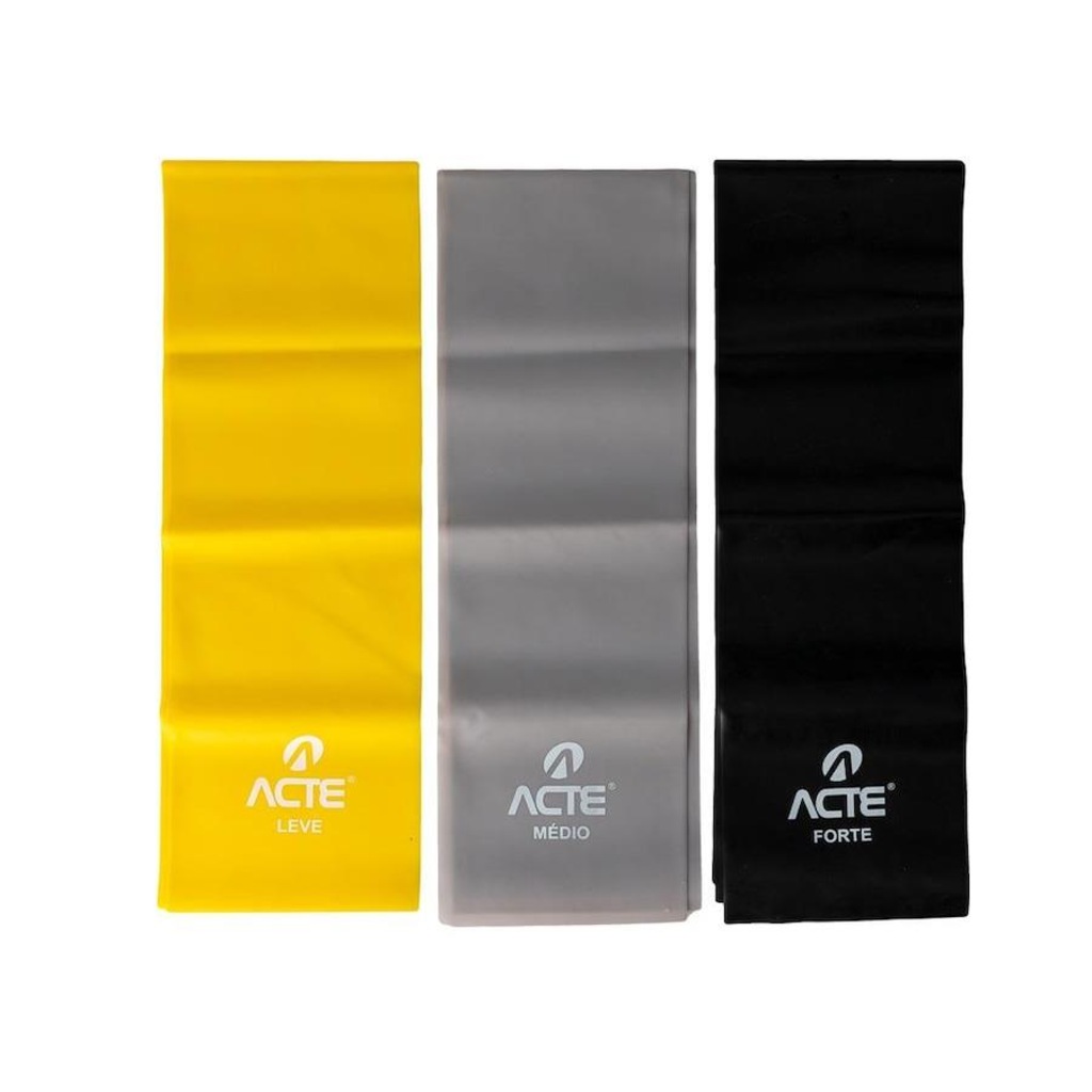 Imagem 4 do produto Kit de Faixas Elástica Acte Sports T13-A Band - Tensões Leve, Médio e Forte