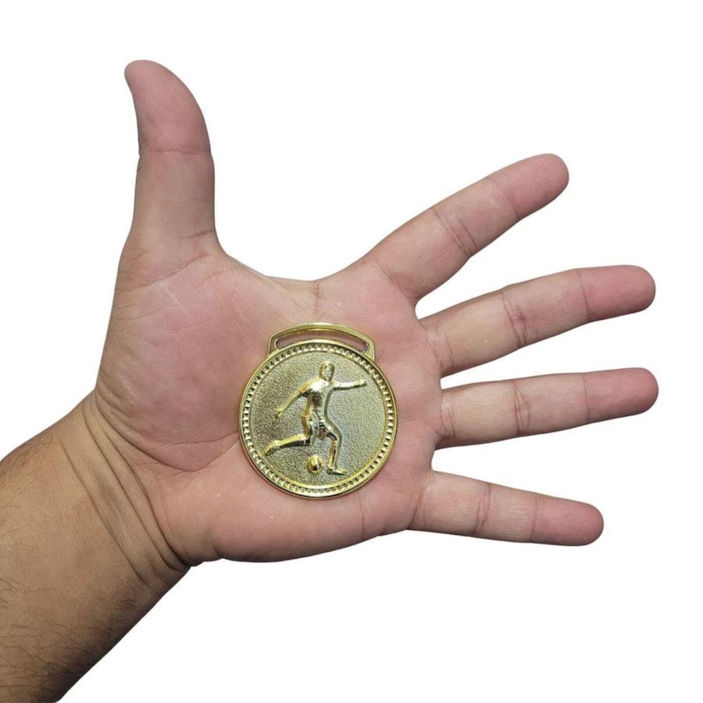 Imagem 2 do produto Kit Medalhas Vitória Futebol 50002 50MM com Fita - 10 Unidades
