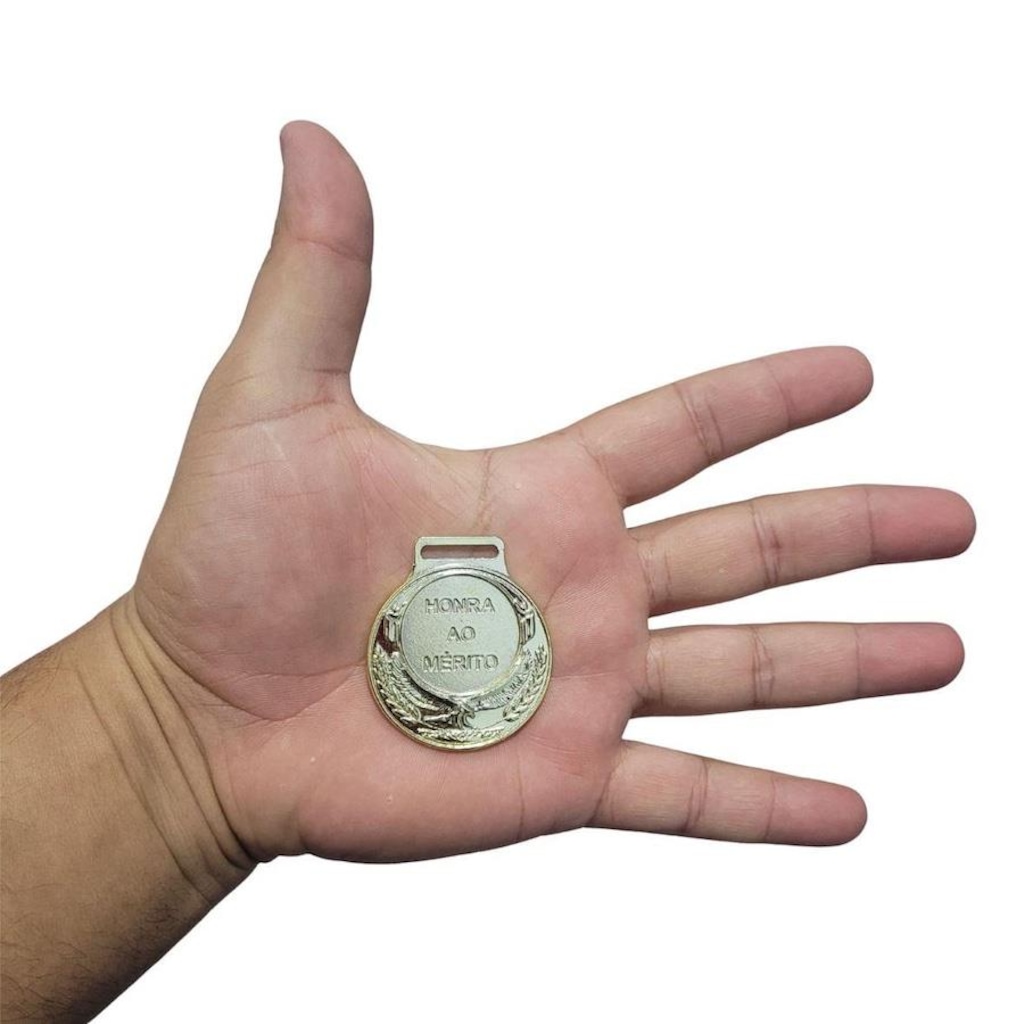Imagem 2 do produto Kit Medalhas Vitória Honra ao Mérito 39000 39MM com Fita - 10 Unidades