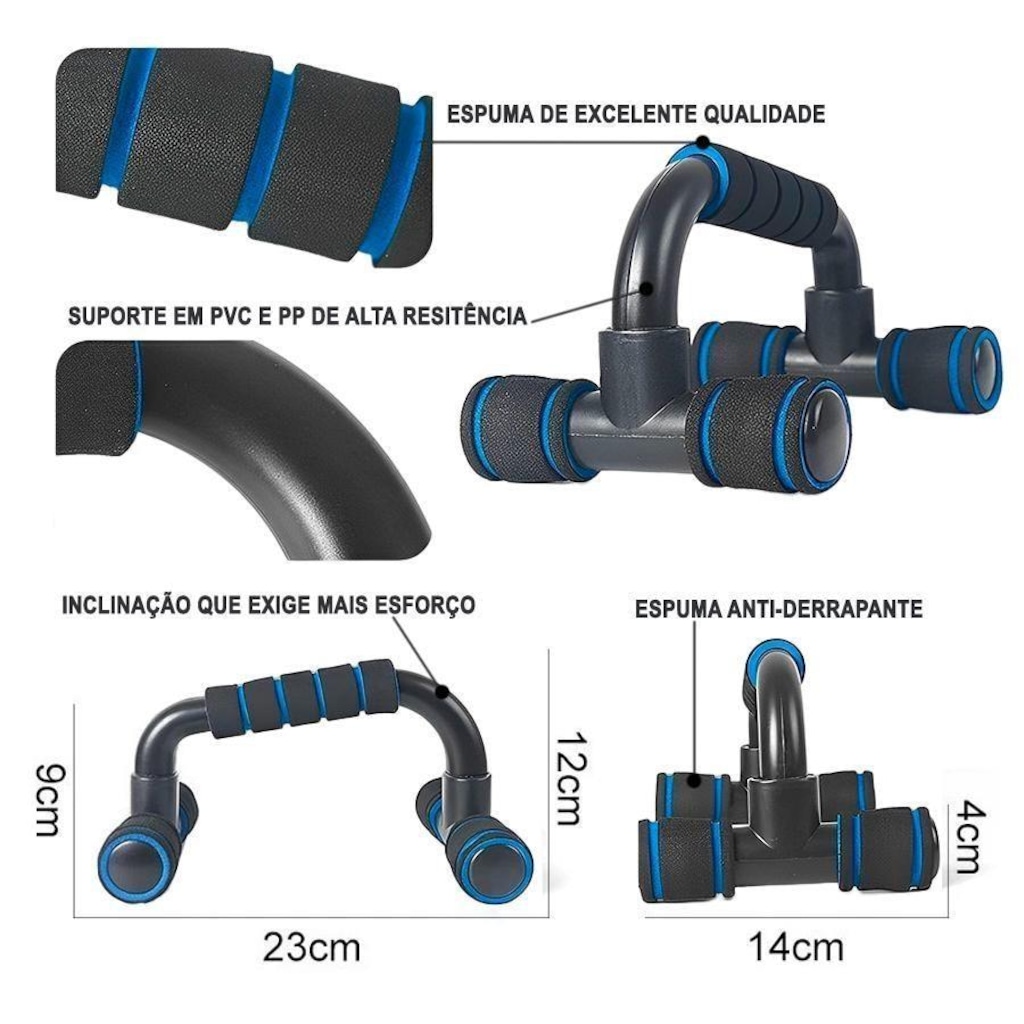 Imagem 3 do produto Apoio para Flexão Gold Sports Pro Ii - Par + Mesh Bag