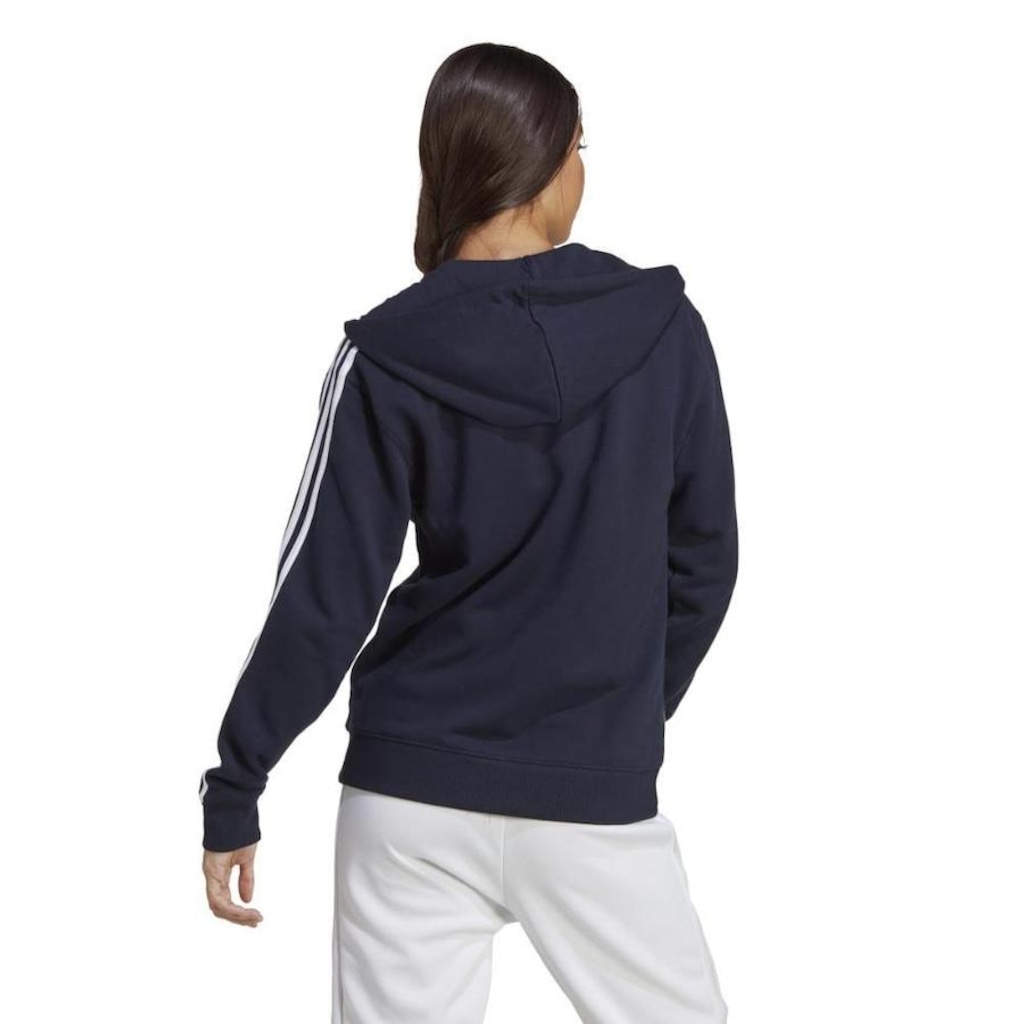 Imagem 3 do produto Jaqueta de Moletom com Capuz adidas Regular Essentials 3-Stripes - Feminino