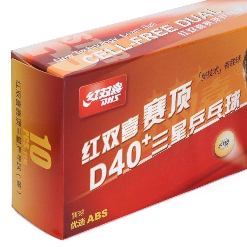 Imagem 2 do produto Kit de Bolas de Tênis de Mesa DHS 40+ ITTF Profissional 3 Estrelas - 10 Unds