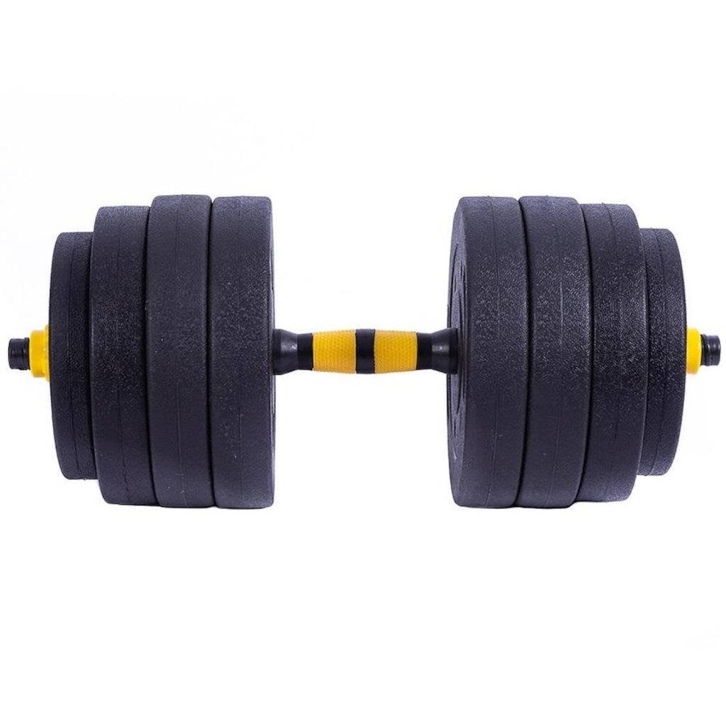 Imagem 4 do produto Kit de Musculação Yangfit Halteres -16 Anilhas - 3 Barras Peso Academia - 30kg