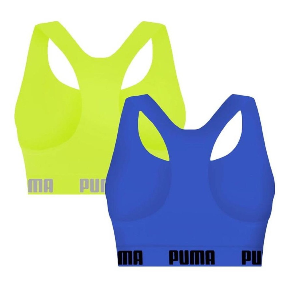 Imagem 2 do produto Kit Top Puma Nadador Sem Costura - Feminino - 2 Unidades