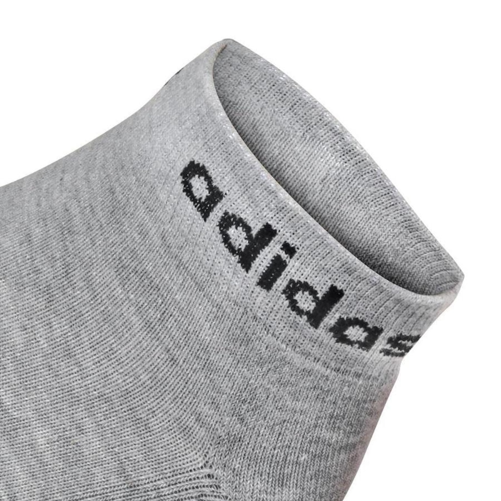 Imagem 4 do produto Kit de Meias Sapatilha adidas Logo Linear Ankle Com 3 Pares - Adulto