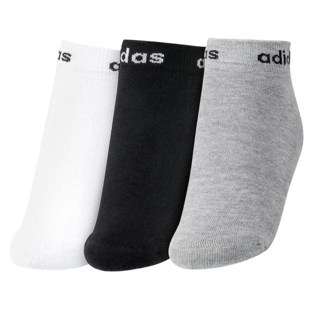 Imagem 5 do produto Kit de Meias Sapatilha adidas Logo Linear Ankle Com 3 Pares - Adulto