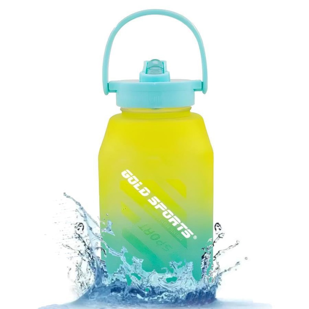 Imagem 2 do produto Garrafa Squeeze Gold Sports Cubo Emborrachada - 1Litro