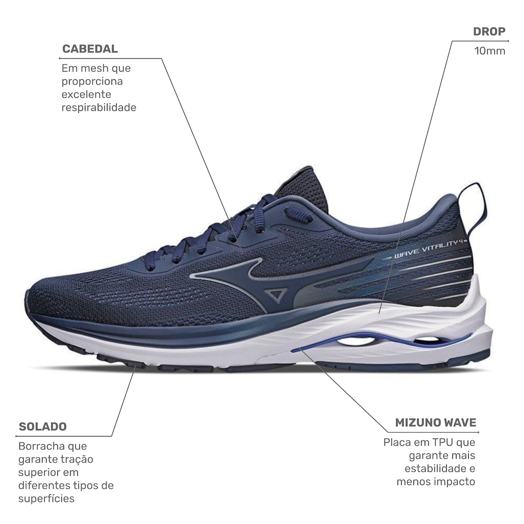Imagem 2 do produto TÊNIS MIZUNO WAVE VITALITY 4 - MASCULINO