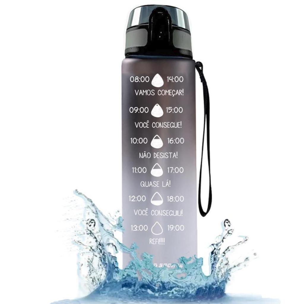Imagem 2 do produto Garrafa Squeeze Gold Sports All Day Siliconada com Peneira - 1Litro