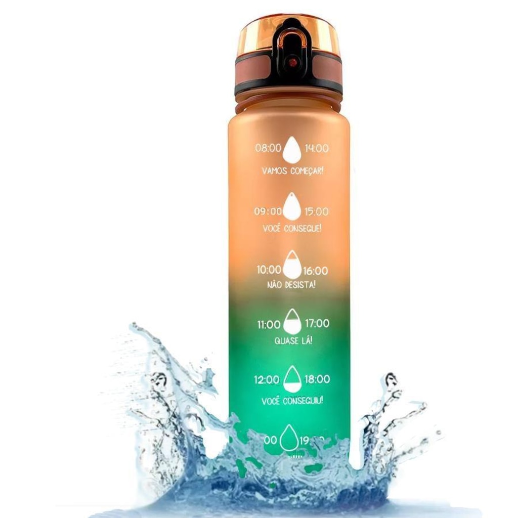 Imagem 2 do produto Garrafa Squeeze Gold Sports All Day Siliconada com Peneira - 1Litro