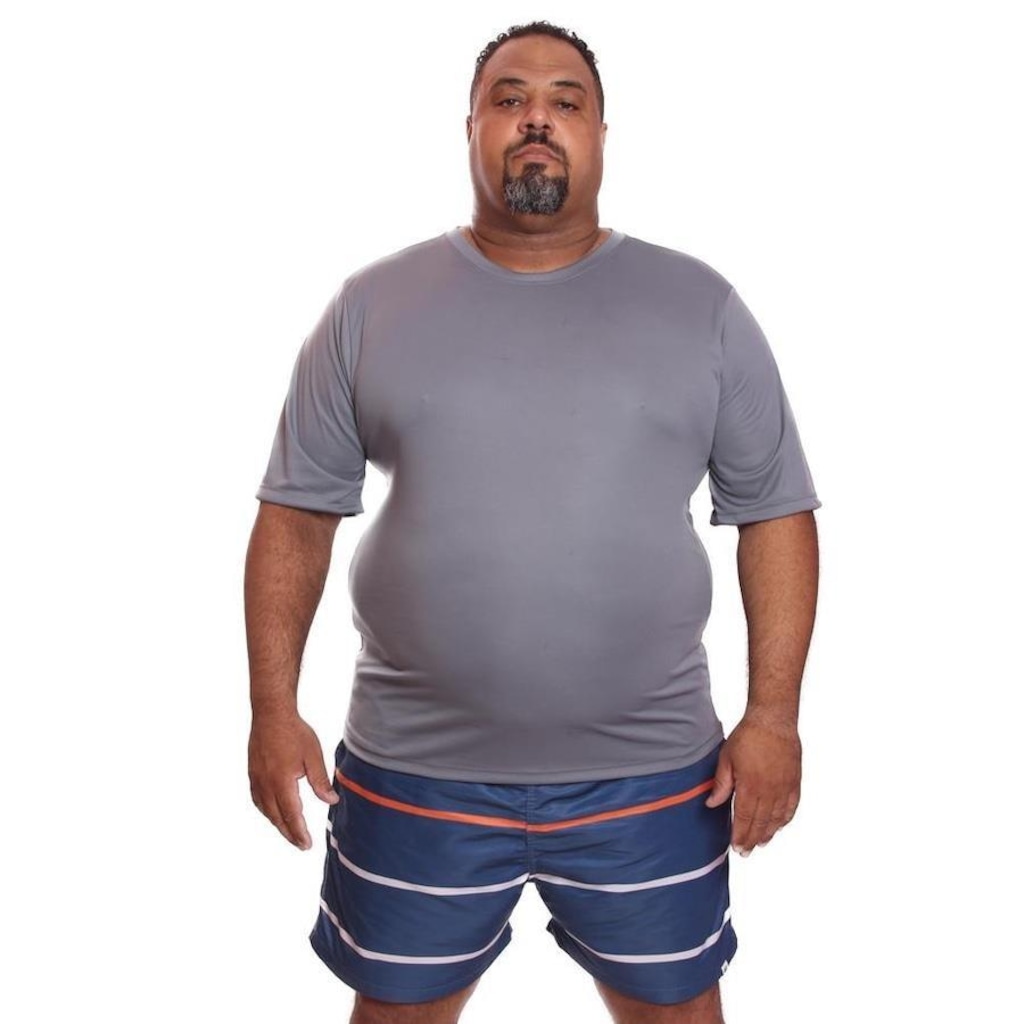 Imagem 5 do produto Kit de Camisas Térmica Dellas Fit Dry Fit Plus Size com Proteção Solar Uv - 3 Unidades - Masculina