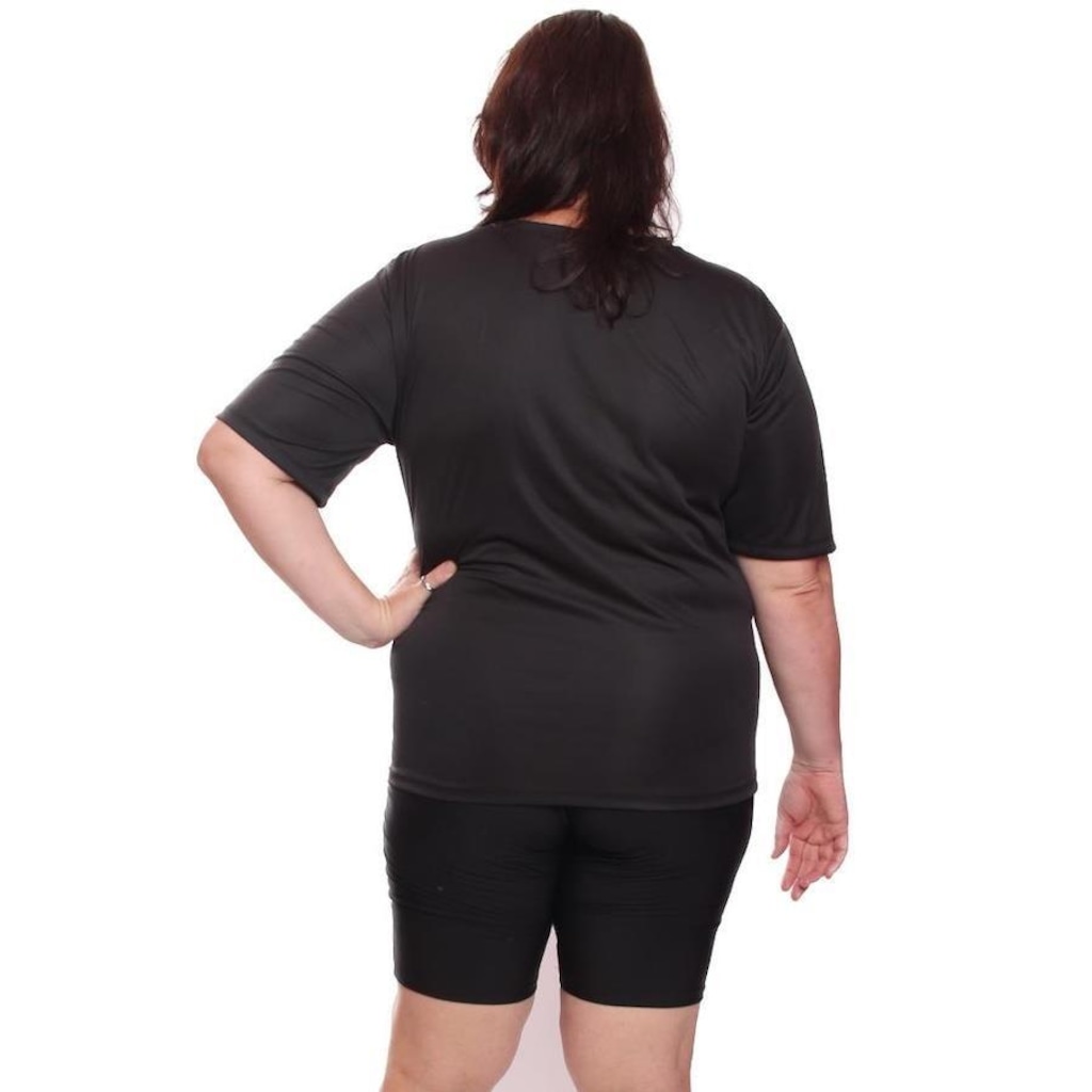Imagem 5 do produto Kit de Camisas Térmica Dellas Fit Dry Fit Plus Size com Proteção Solar Uv - 2 Unidades - Feminina