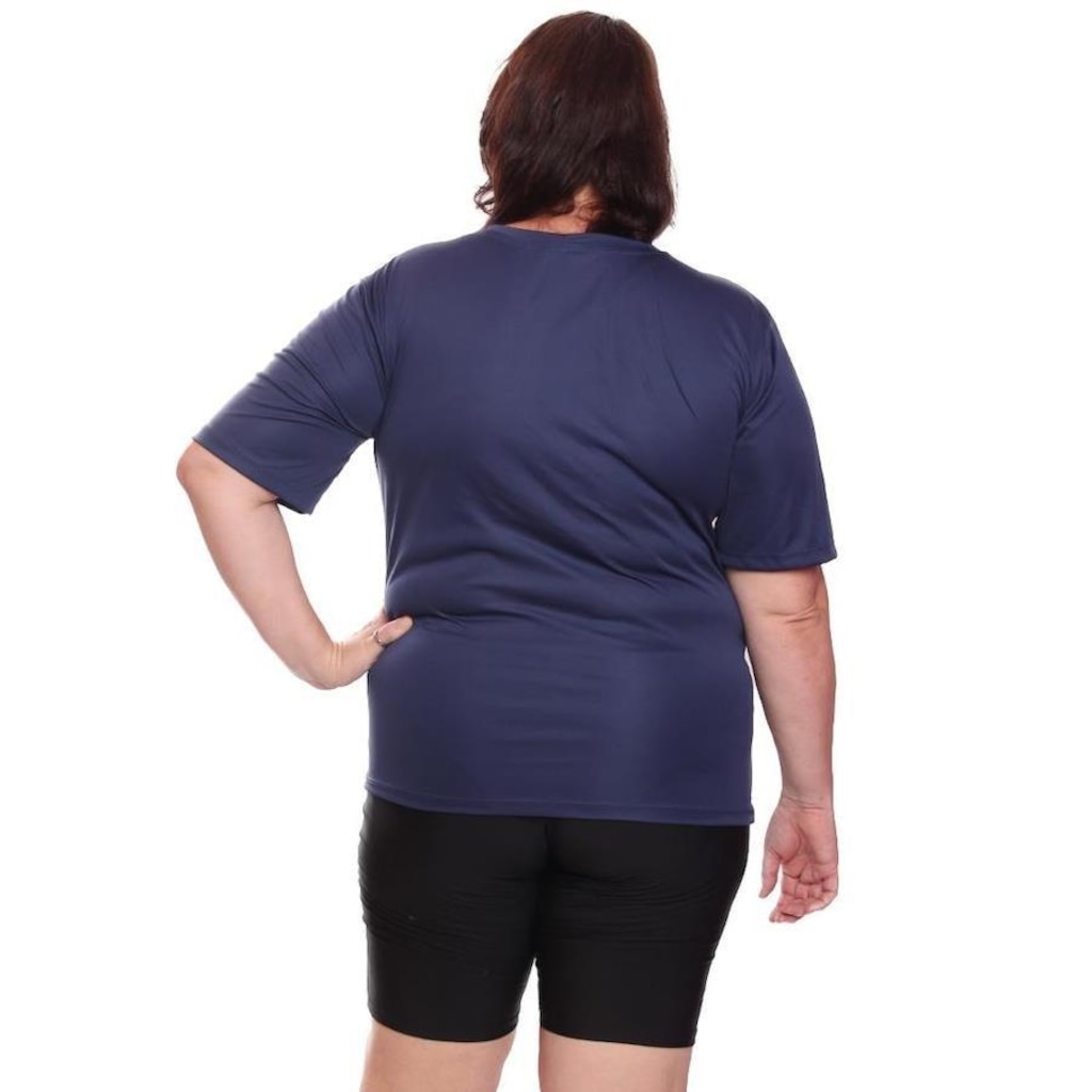 Imagem 3 do produto Kit de Camisas Térmica Dellas Fit Dry Fit Plus Size com Proteção Solar Uv - 2 Unidades - Feminina