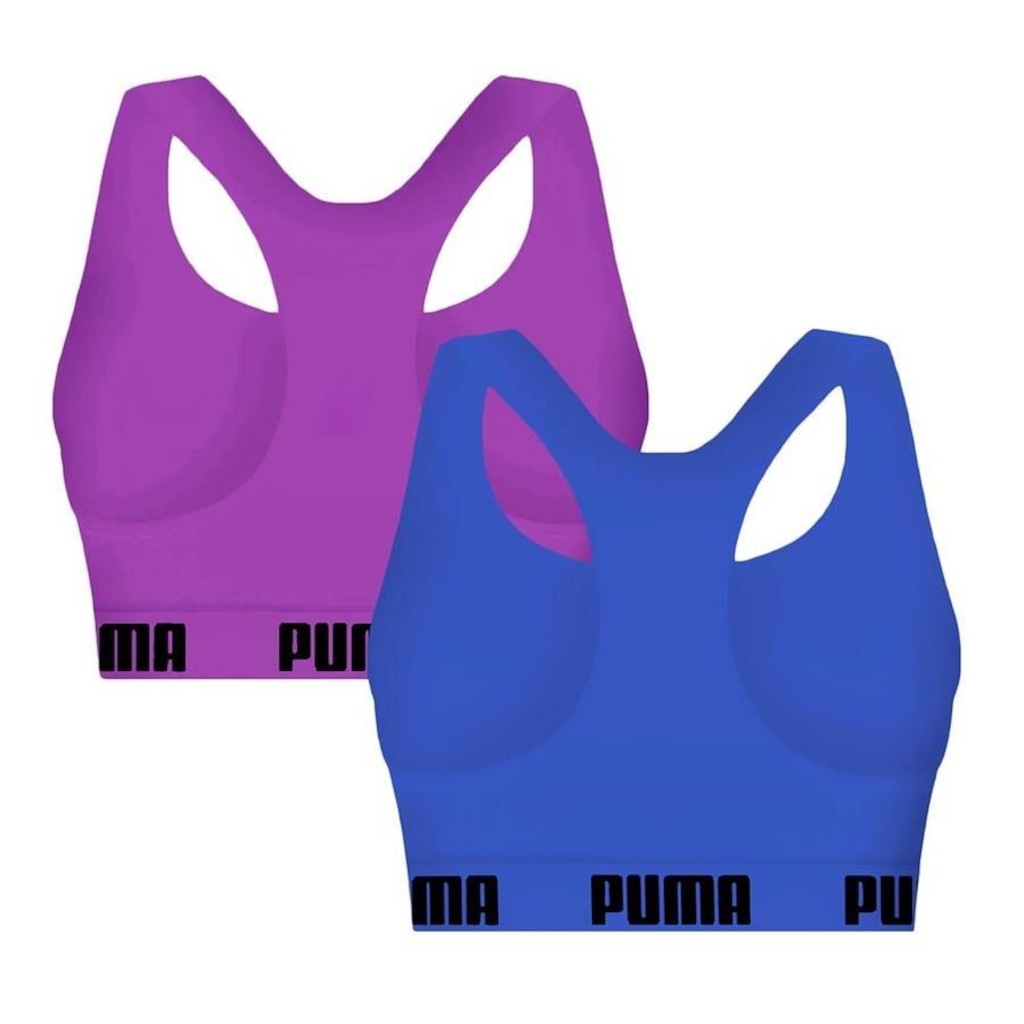 Imagem 2 do produto Kit Top Puma Nadador Sem Costura - Feminino - 2 Unidades