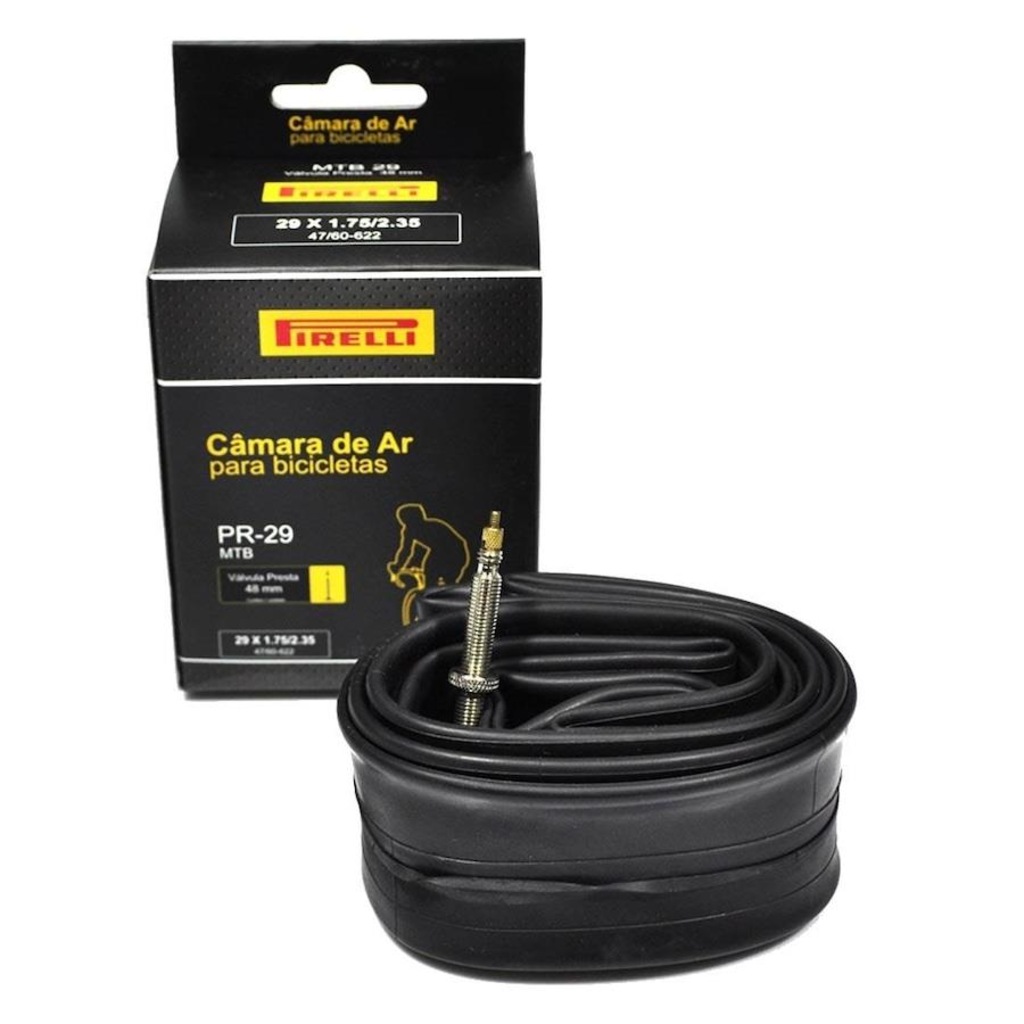 Imagem 2 do produto Kit Câmara de Ar 29 x 1.75/2.35 Pirelli MTB Bico Fino 48 mm - 3 unidades