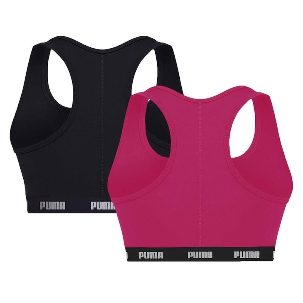 Imagem 2 do produto Kit Top Fitness Puma Nadador com Bojo - Feminino - 2 unidades