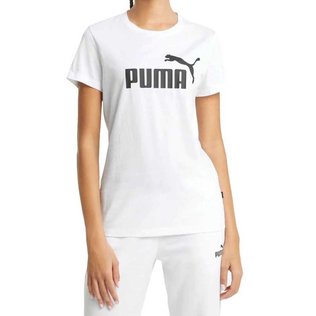 Imagem 2 do produto Camiseta Puma Feminina Manga Curta Essentials Logo Tee